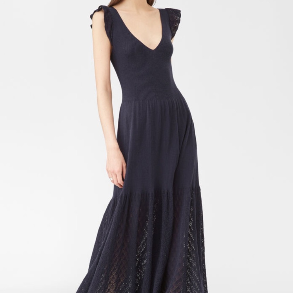 LA VIE Rebecca Taylor CHANDELIER POINTELLE DRESS Size Medium
